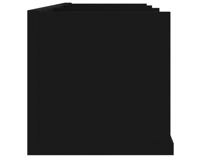 Sonata CD стенен рафт, черен, 75x18x18 см, ПДЧ