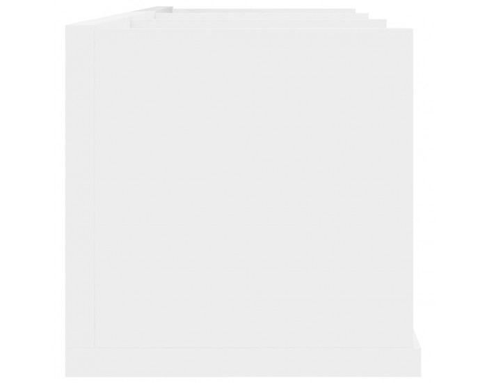Sonata CD стенен рафт, бял гланц, 75x18x18 см, ПДЧ