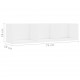 Sonata CD стенен рафт, бял гланц, 75x18x18 см, ПДЧ