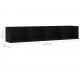 Sonata CD стенен рафт, черен, 100x18x18 см, ПДЧ