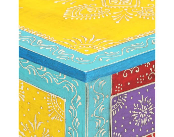 Sonata Ръчно рисувано нощно шкафче, 40х30х50 см, манго масив