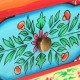 Sonata Ръчно рисувана конзолна маса, 80x35x75 cм, мангово дърво масив