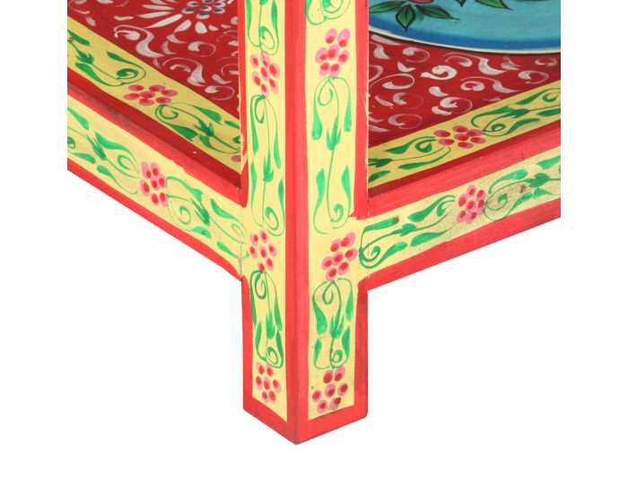 Sonata Ръчно рисувана конзолна маса, 80x35x75 cм, мангово дърво масив