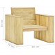 Sonata Градински стол, 89x76x76  см, импрегнирано борово дърво