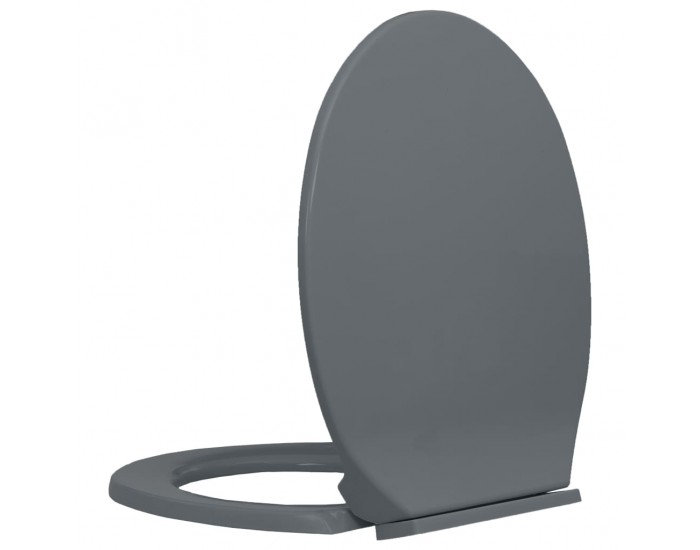 Sonata Тоалетна седалка с плавно затваряне, сива, овална