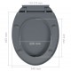 Sonata Тоалетна седалка с плавно затваряне, сива, овална