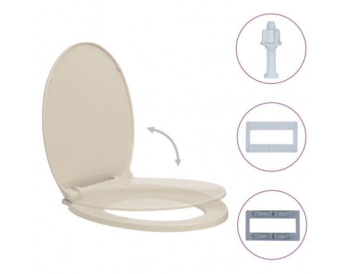 Sonata Тоалетна седалка с плавно затваряне, кайсия, овална