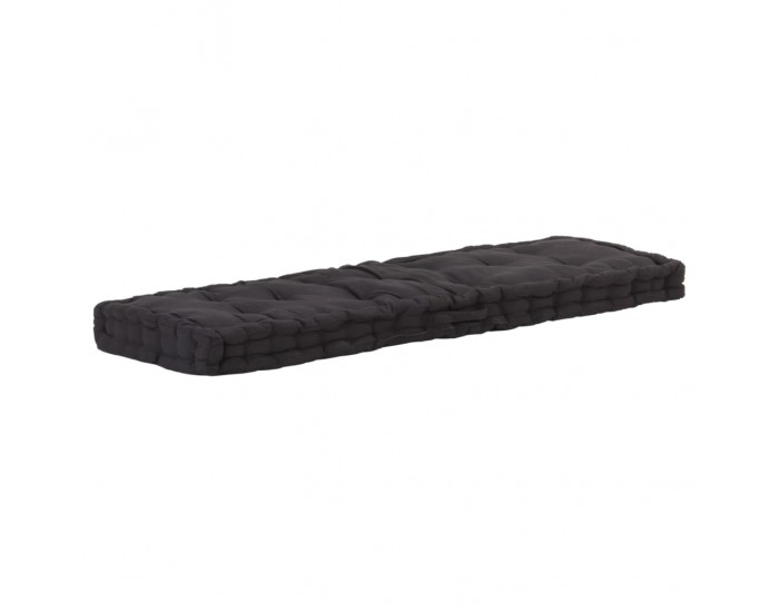 Sonata Палетна възглавница за под, памук, 120x40x7 см, черна
