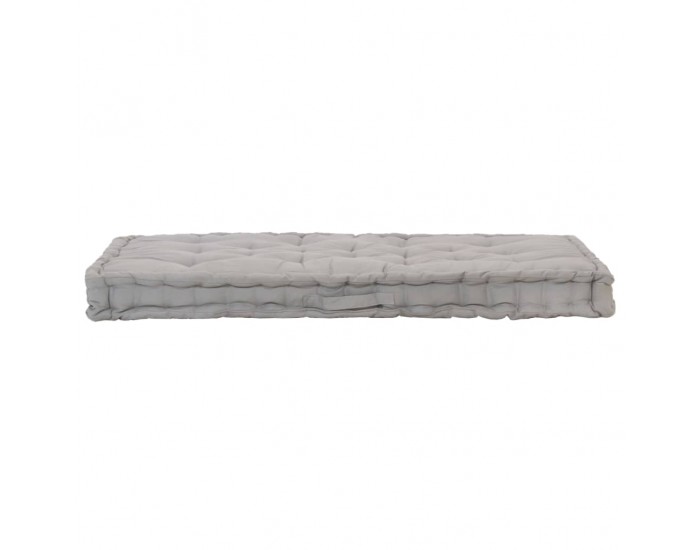 Sonata Палетна възглавница за под, памук, 120x80x10 см, сива
