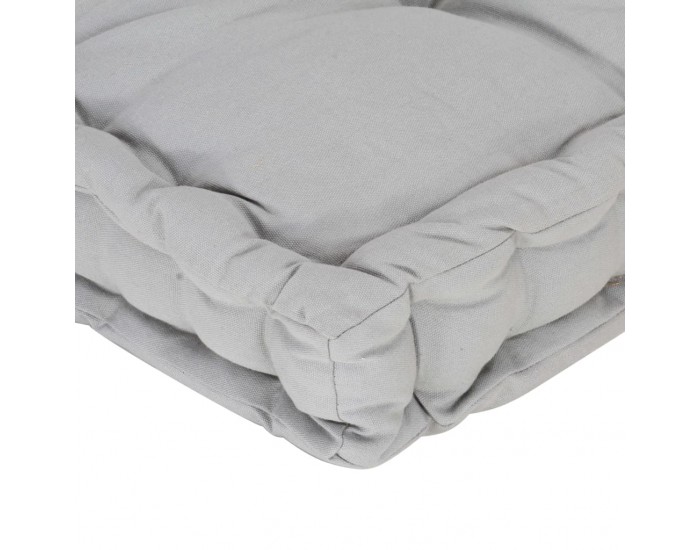 Sonata Палетна възглавница за под, памук, 120x80x10 см, сива
