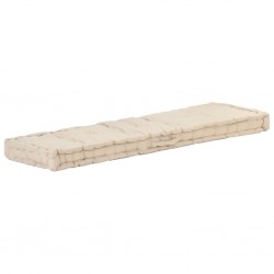 Sonata Палетна възглавница за под, памук, 120x40x7 см, бежова - Мека мебел
