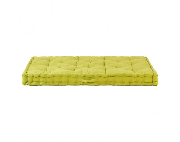 Sonata Палетна възглавница за под, памук, 120x80x10 см, зелена