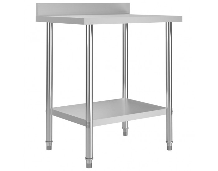 Sonata Кухненска работна маса с панел 80x60x93 см неръждаема стомана