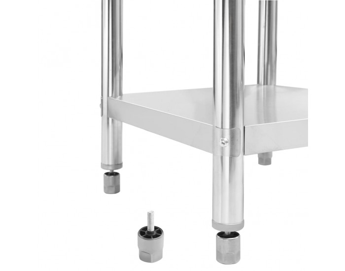 Sonata Кухненска работна маса с панел 80x60x93 см неръждаема стомана