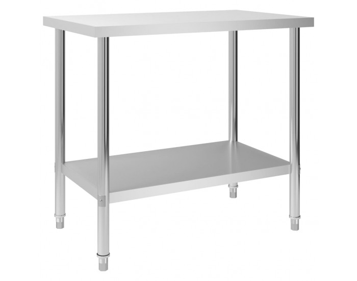 Sonata Кухненска работна маса, 100x60x85 см, неръждаема стомана