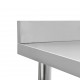 Sonata Кухненска работна маса с панел 100x60x93 см неръждаема стомана