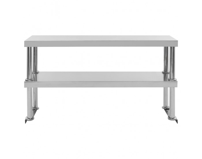 Sonata Рафт за работна маса на 2 нива 120x30x35 см неръждаема стомана Sonata Рафт за работна маса на 2 нива 120x30x35 см неръждаема стомана