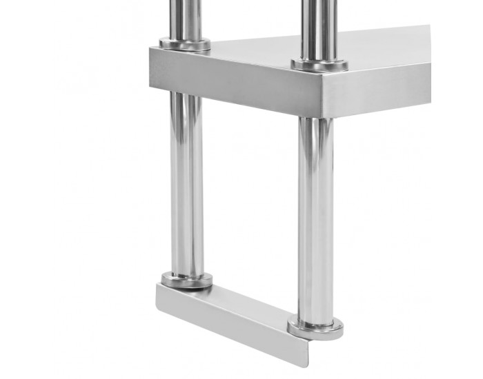 Sonata Рафт за работна маса на 2 нива 120x30x35 см неръждаема стомана Sonata Рафт за работна маса на 2 нива 120x30x35 см неръждаема стомана