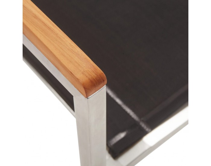 Sonata Градински столове, 4 бр, textilene и неръждаема стомана, сиви