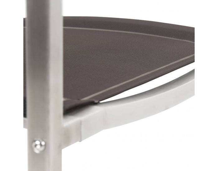 Sonata Градински столове, 4 бр, textilene и неръждаема стомана, сиви