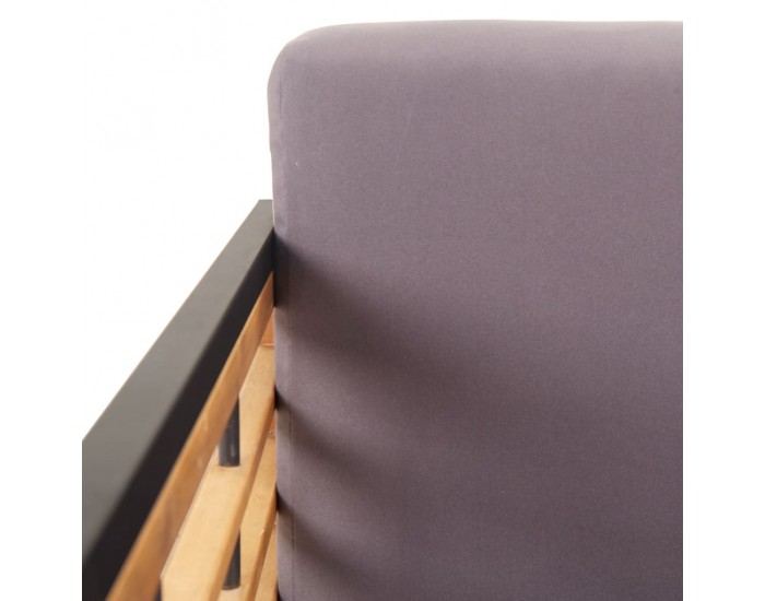 Sonata Градински столове с възглавници, 2 бр, акация масив, тъмносиви