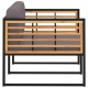 Sonata Градинска пейка с възглавници, 136 см, акация масив, тъмносива