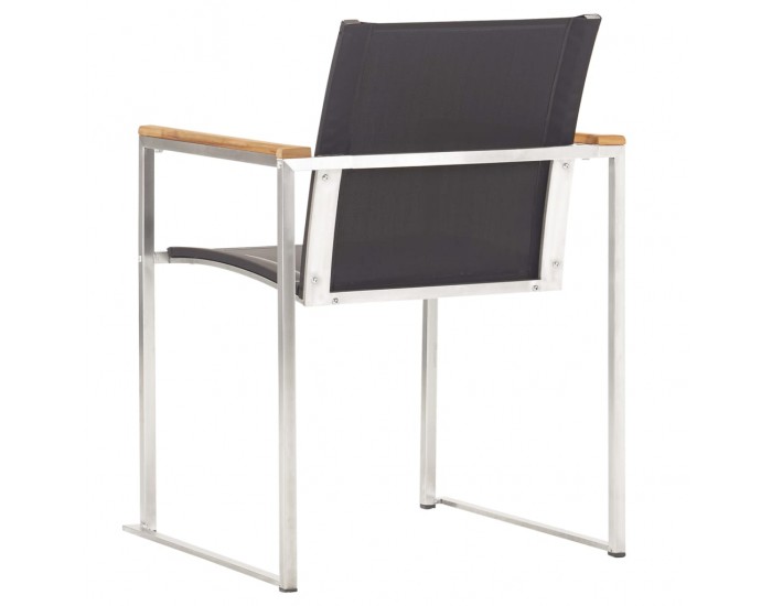 Sonata Градински столове, 4 бр, textilene и неръждаема стомана, сиви