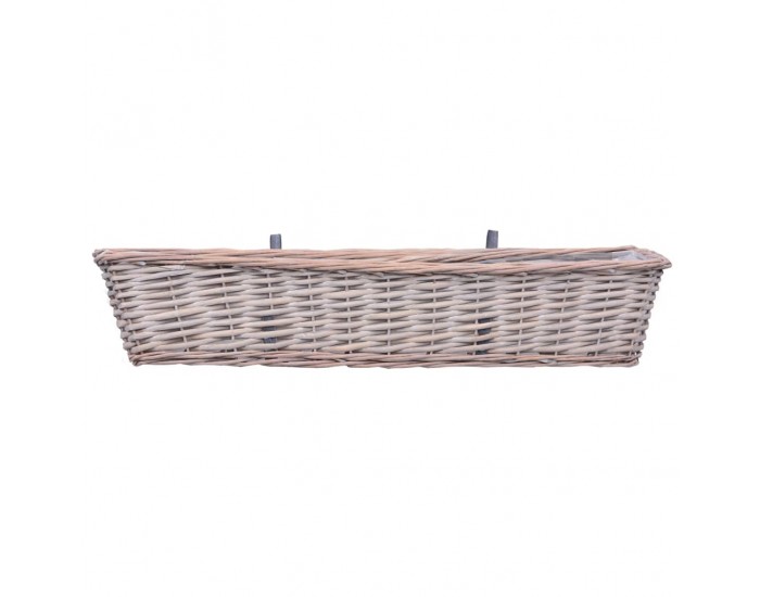 Sonata Балконски повдигнати лехи, 2 бр, 80x20x15 см, ракита, PE вложка Sonata Балконски повдигнати лехи, 2 бр, 80x20x15 см, ракита, PE вложка