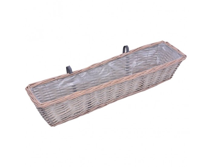 Sonata Балконски повдигнати лехи, 2 бр, 80x20x15 см, ракита, PE вложка Sonata Балконски повдигнати лехи, 2 бр, 80x20x15 см, ракита, PE вложка