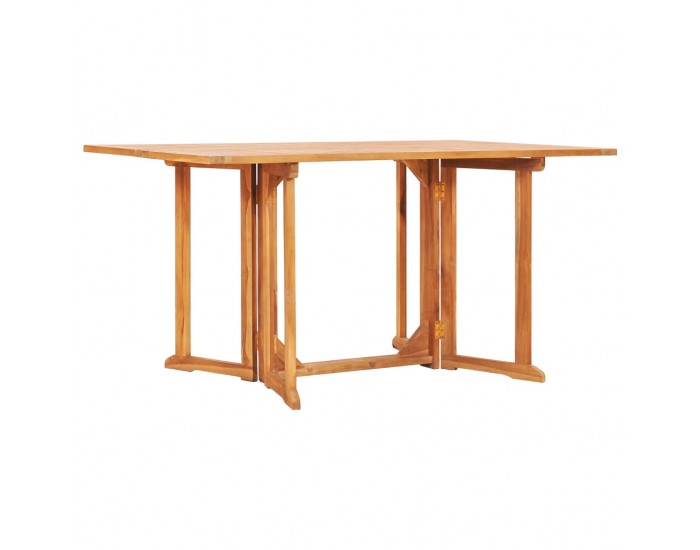 Sonata Сгъваема градинска маса тип пеперуда 150x90x75 см тиков масив