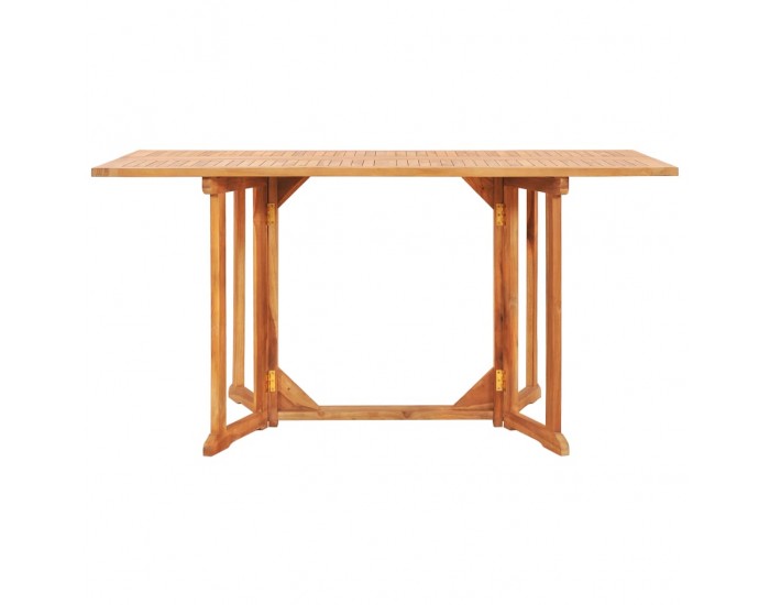 Sonata Сгъваема градинска маса тип пеперуда 150x90x75 см тиков масив