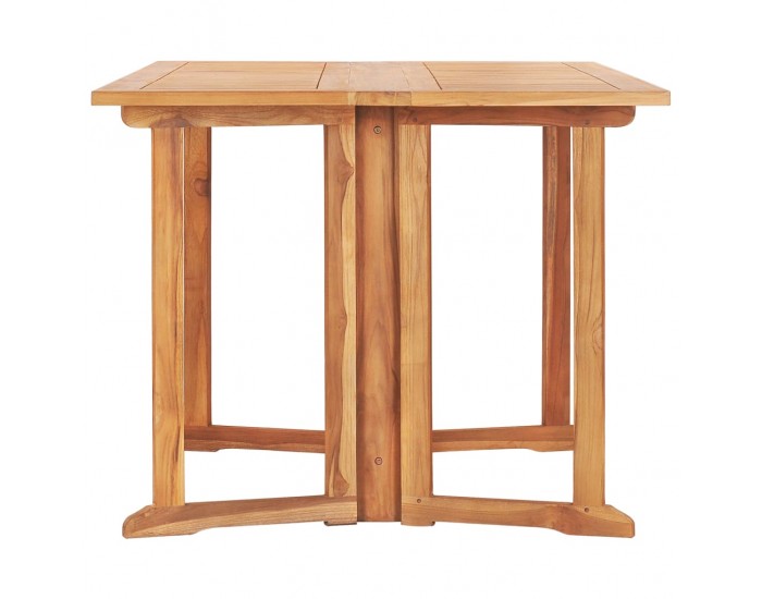 Sonata Сгъваема градинска маса тип пеперуда 150x90x75 см тиков масив