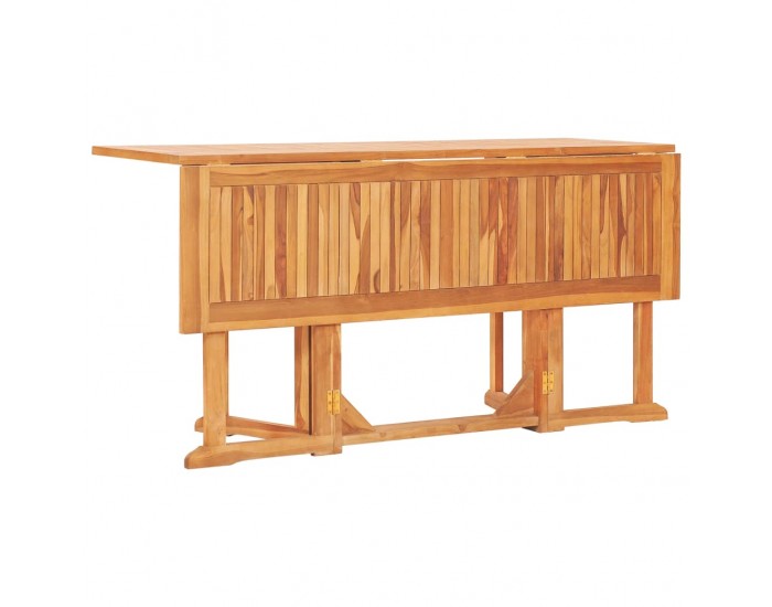 Sonata Сгъваема градинска маса тип пеперуда 150x90x75 см тиков масив