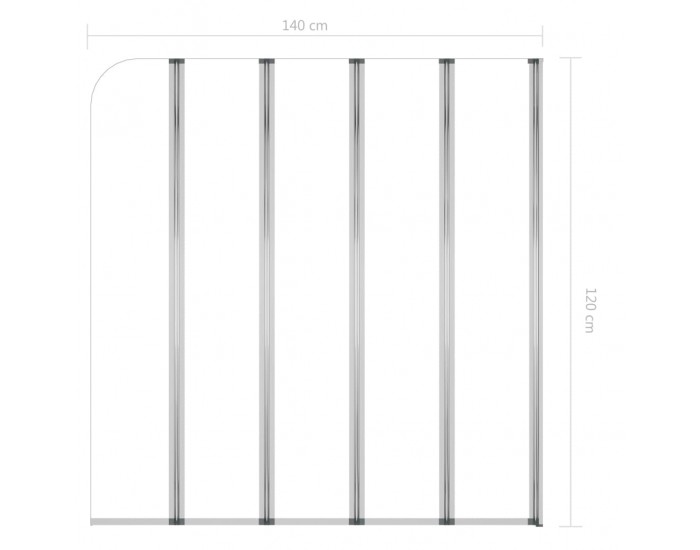 Sonata Душ кабина, 120x140 см, закалено стъкло, прозрачна