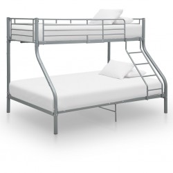 Sonata Рамка за двуетажно легло, сива, метал, 140x200 см/90x200 см - Легла
