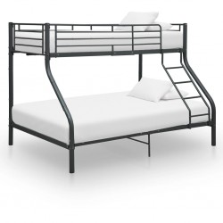 Sonata Рамка за двуетажно легло, черна, метал, 140x200 см/90x200 см - Легла