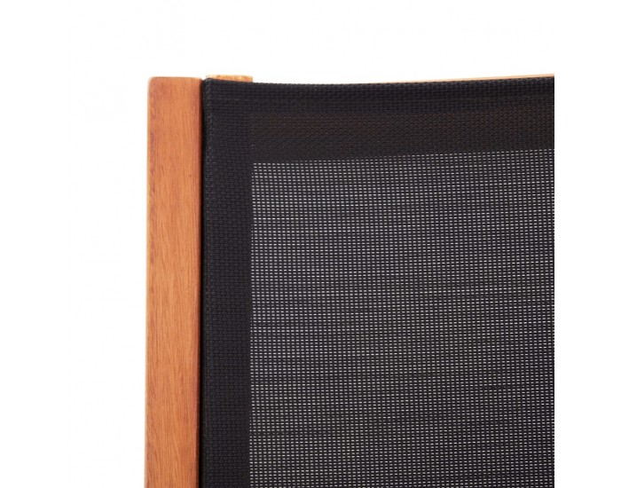 Sonata Градински стол с подложка за крака, евкалипт масив и textilene