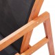 Sonata Градински релакс стол черен евкалиптово дърво масив и textilene