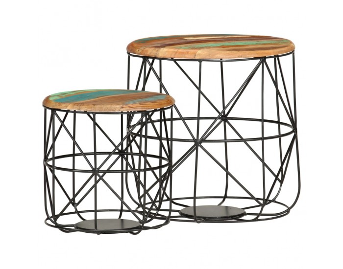 Sonata H Маси за кафе, 2 бр, регенерирано дърво масив