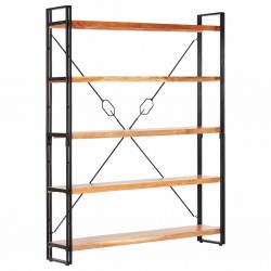 Sonata Библиотека с 5 рафта, 140x30x180 см, акация масив - Етажерки