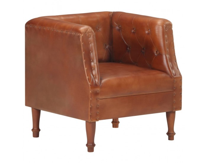 Sonata H Фотьойл, кафяв, естествена кожа