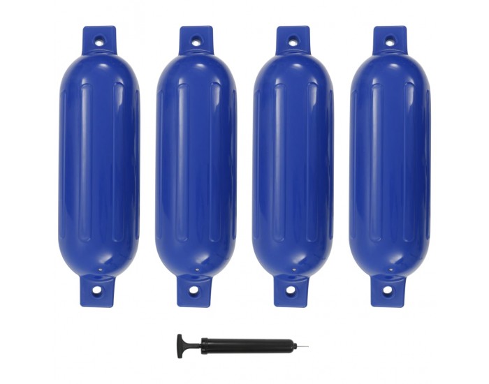 Sonata Фендери за лодка, 4 бр, сини, 51x14 см, PVC