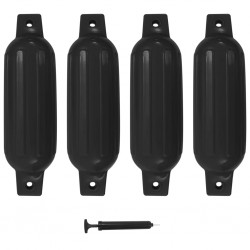 Sonata Фендери за лодка, 4 бр, черни, 41x11,5 см, PVC - Аксесоари