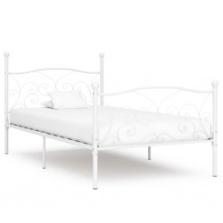 Sonata Рамка за легло с ламелна основа, бяла, метал, 90x200 см - Легла