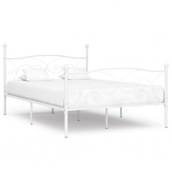 Sonata Рамка за легло с ламелна основа, бяла, метал, 120x200 см - Легла