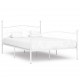 Sonata Рамка за легло с ламелна основа, бяла, метал, 160x200 см