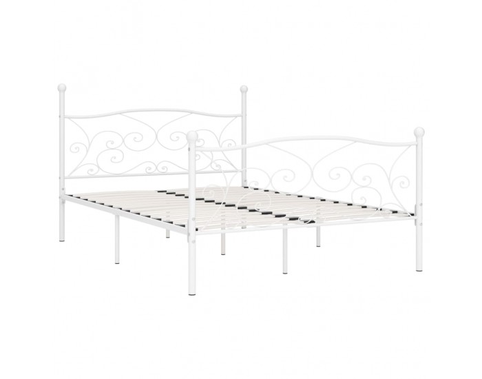 Sonata Рамка за легло с ламелна основа, бяла, метал, 160x200 см