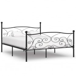 Sonata Рамка за легло с ламелна основа, черна, метал, 180x200 см - Легла