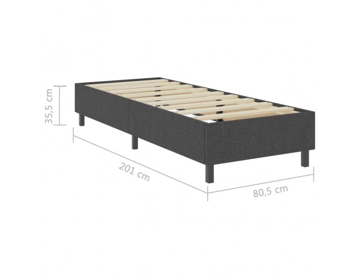 Sonata Рамка за легло, сива, текстил, 80x200 см