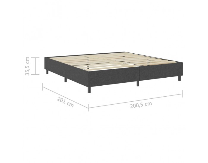 Sonata Рамка за легло, сива, текстил, 200x200 cм
